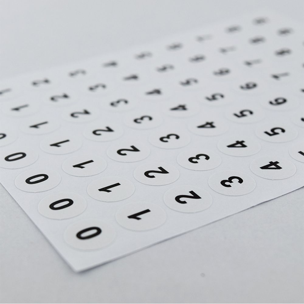 12 Sheets Craft Self Adhesive Classification Sticky Distinguish Number Stickers Package Label Tags