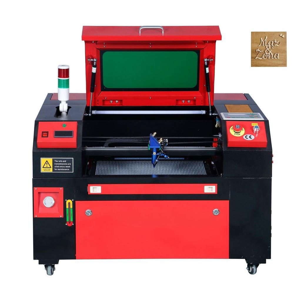 50W CO2 laser engraving cutting printer with a working table
