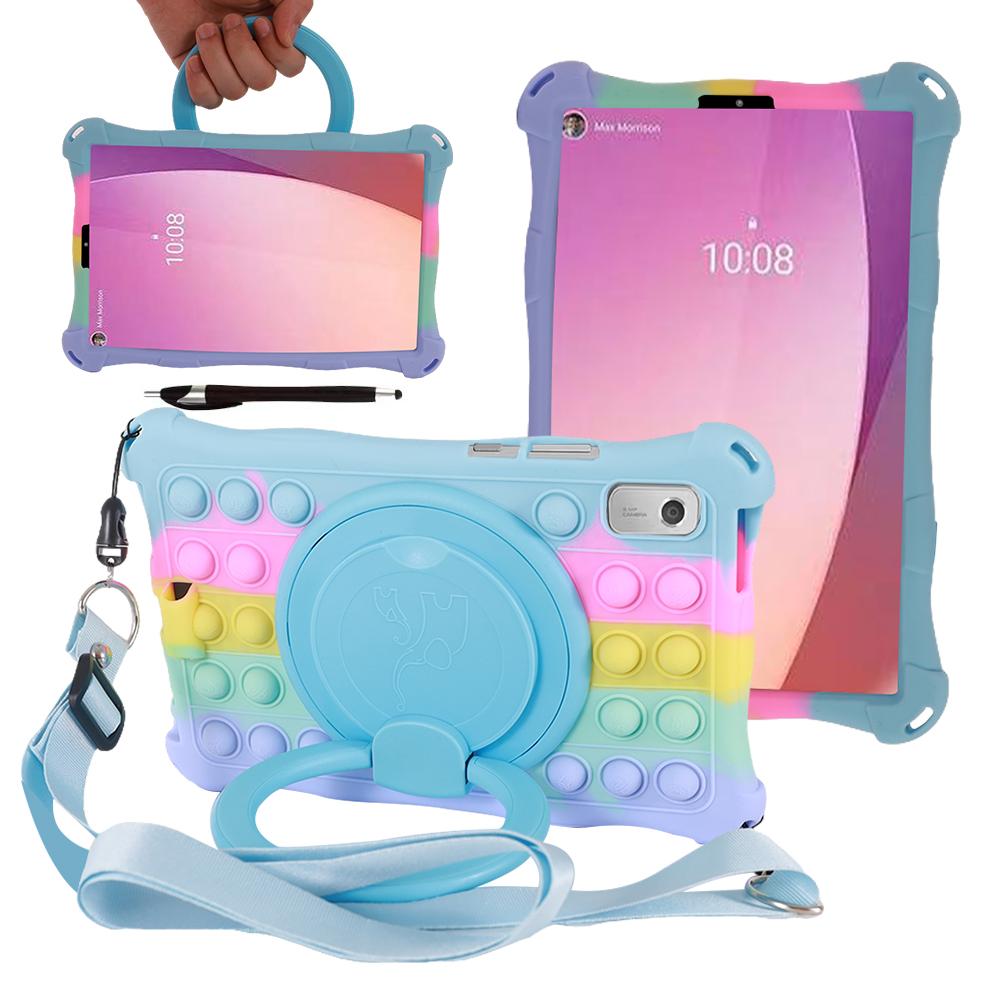 Чехол для Lenovo Tab M9 TB-310FU TB-310XU 9,0 дюймов 2025 Вращающаяся мягкая силиконовая подставка Обложка для планшета