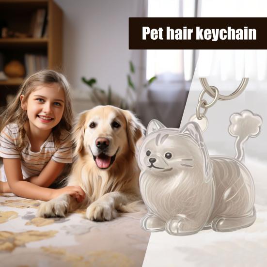 Pet Hair Remover Keychain Hidden Hair Collector Feature Reusable Easy To Clean Cat Dog Hair Collection Keychain