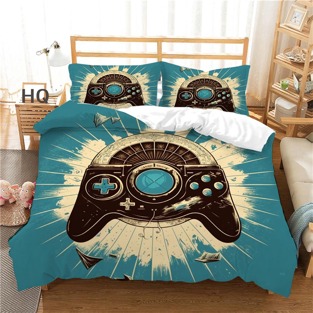 Комплект постельного белья игровая консоль принтованные покрывала размера King для мальчиков полиэстер одеяло комплект дизайн покрывало
