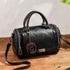 WTEMPO Elegant Handbag Women Crossbody Bag Small Tote Boston Bag Flower Ornament