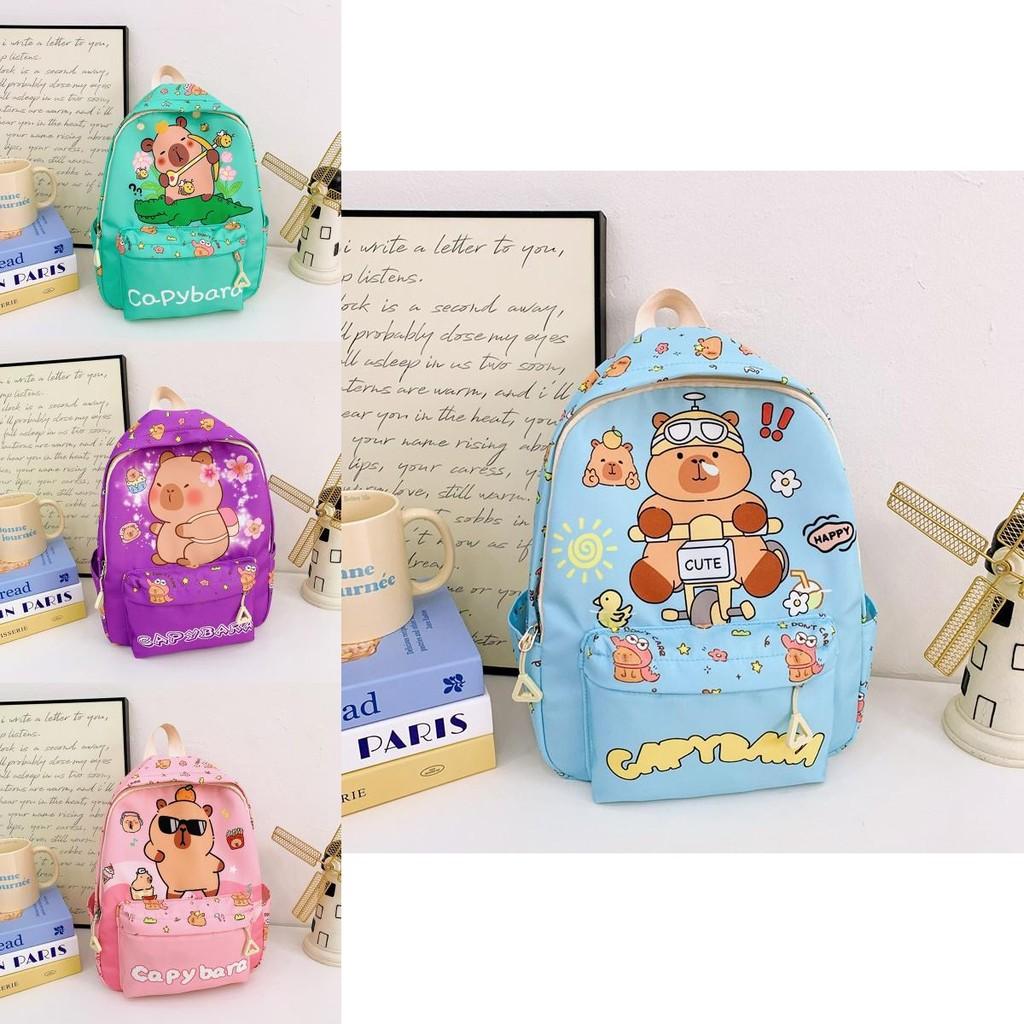 Adorable Cartoon Print Kids Backpack For Boys And Girls Lightweight And Breathable Nylon Design