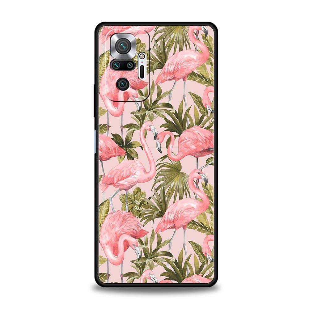 For Redmi 10C Cases Funda Pink Red Flamingo Phone Case For Xiaomi Redmi Note 12 11 9S 9 8 10 Pro Plus 7 9T 8T 9C 9A 8A Cover