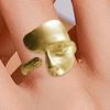 Adjustable Opening Ring Retro Alien Masque Ring Silver Color Matt Knuckle Ring Adult Party Club Jewelry