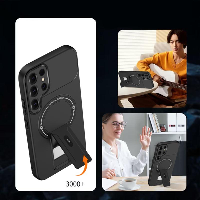 Прочный чехол-держатель для Magsafe для Samsung S26 S25 S24 S23 S22 Ultra Plus Edge FE A35 A36 A52 A54 A16 A15 A14 A12 A07 A06