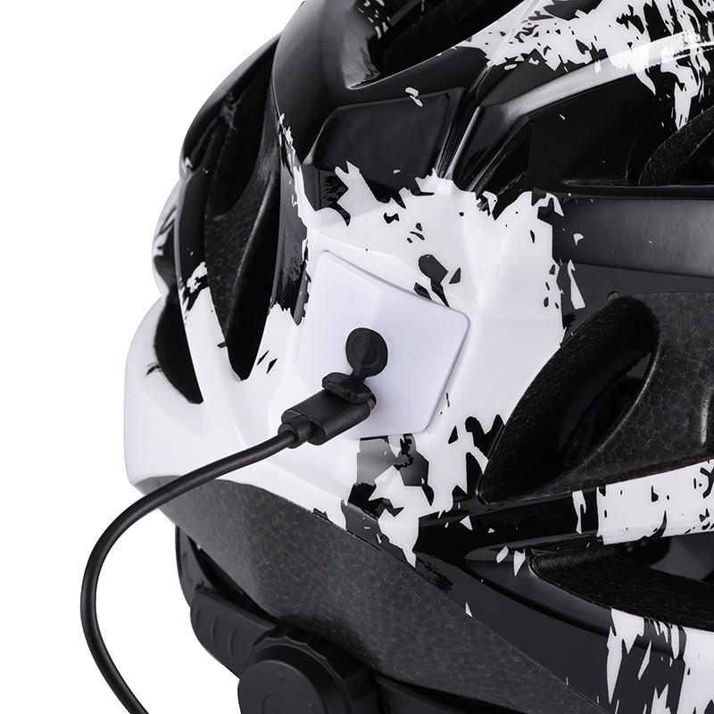 Integrated Cycling Helmet With Magnetic Snap-on Visor Rear LED Light Unisex Mountain Bike Half EPS Foam CE CPSC