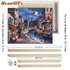 Building Landscape DIY Painting By Numbers City Scenery Acrylic Picture Modern Wall Art Canvas Painting For Home Decor With DIY Frame 40x50cm