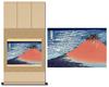 Hanging Scroll Clear Wind Katsushika Hokusai Landscape Japanese Modern Painted Landscape Red Fuji Fuji Stylish Hanging Scroll Hanging Tokonoma