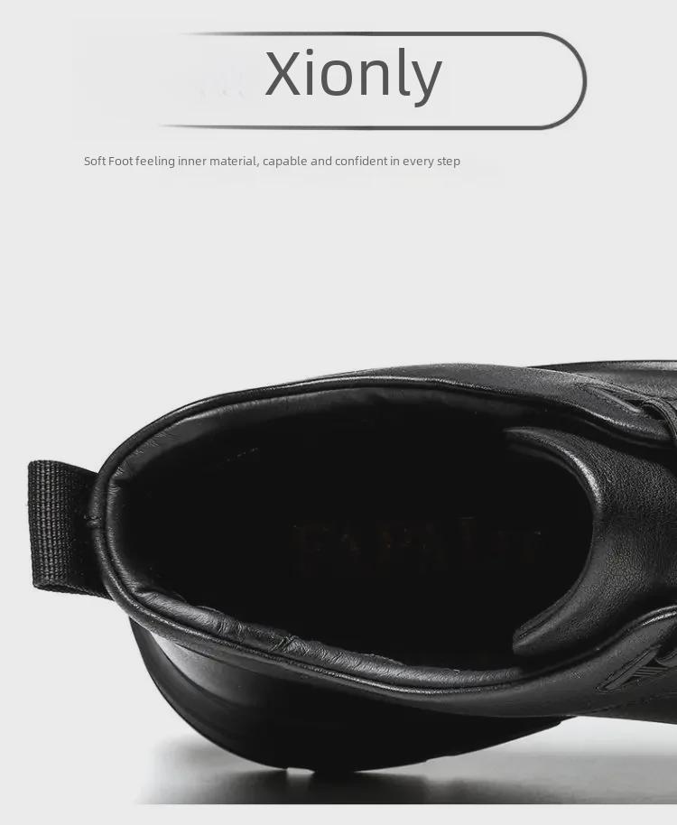 Мужские кроссовки из натуральной кожи: Модные повседневные и деловые туфли в британском стиле с круглым носком.