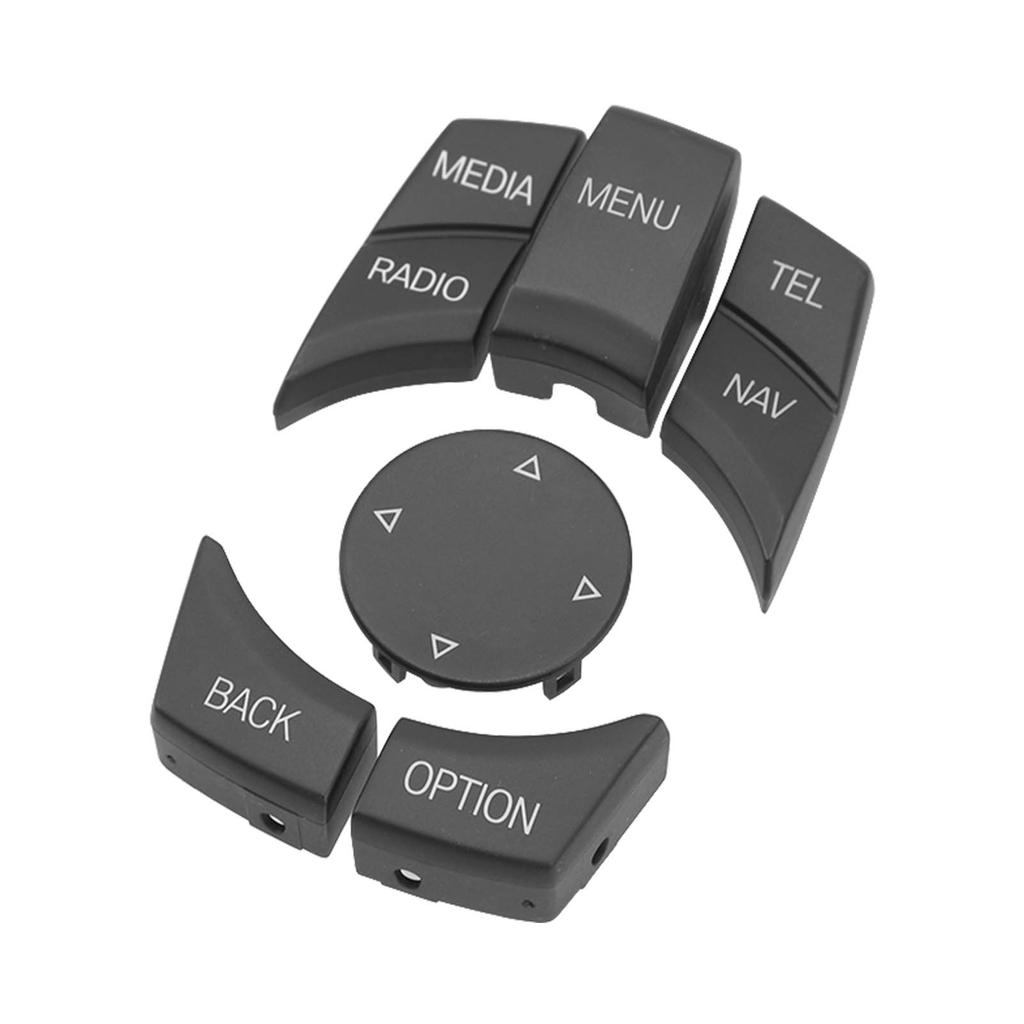 6 ШТ. Кнопка управления мультимедиа автомобиля Изысканная удобная на ощупь крышка кнопки-ручки Подходит для 1 3 5 6 серии Матовый черный