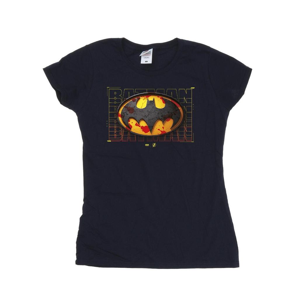 DC Comics Womens/Ladies The Flash Batman Red Splatter Cotton T-Shirt