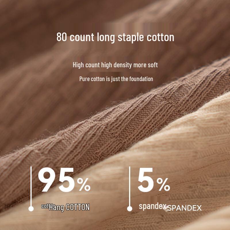 FitonTon Men's Pure Cotton Antibacterial Boxer Briefs