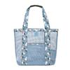 Beach Tote Waterproof Large Capacity Casual Oxford Cloth Women Mesh Handbag for Shopping Swimming