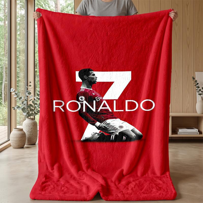 Cristiano Ronaldo Theme blanket Soft Flannel Blanket Plush Throw Blanket Cozy Sofa Bed Blanket for Home Decor