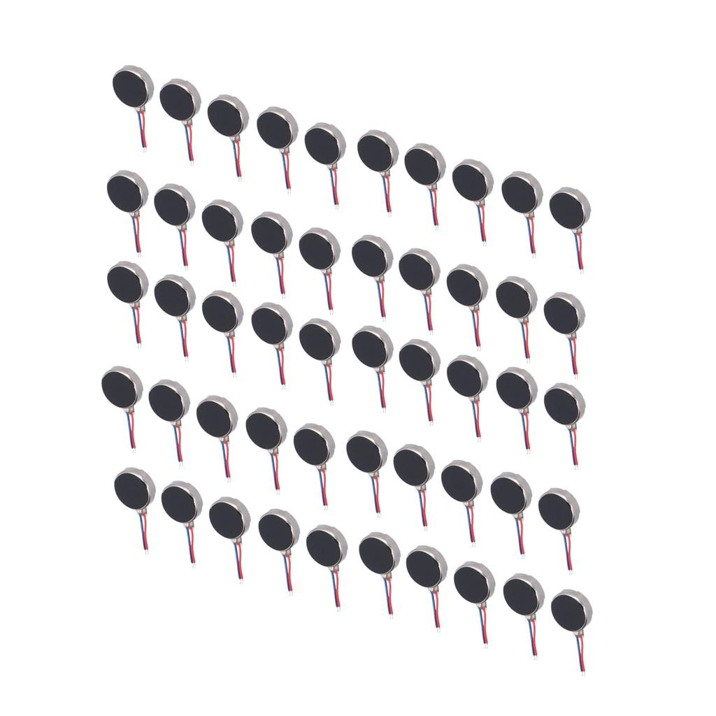 50Pcs Mini Vibration Motors DC 3V 10x2.7mm Anti Interference Small Lightweight Low Noise Micro Vibrating Motor