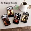 Чехол для телефона Game God of W-War Kratos для iPhone 17, 16, 15, 14, 13, 12, 11 Plus, Pro, Магнитный, Для беспроводной зарядки Magsafe