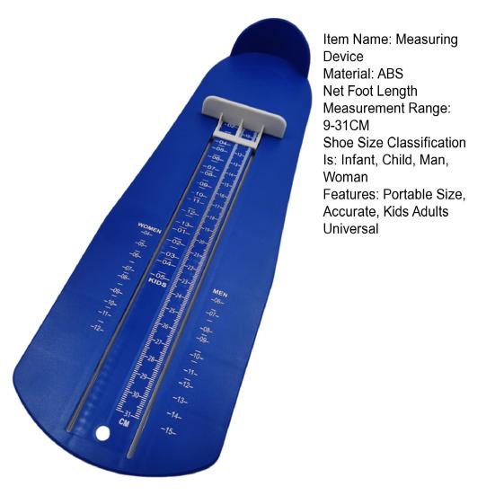 Прибор для измерения размера обуви для младенцев, детей, мужчин и женщин. Измеритель длины стопы. Линейка для измерения размера обуви. Точная таблица измерений.