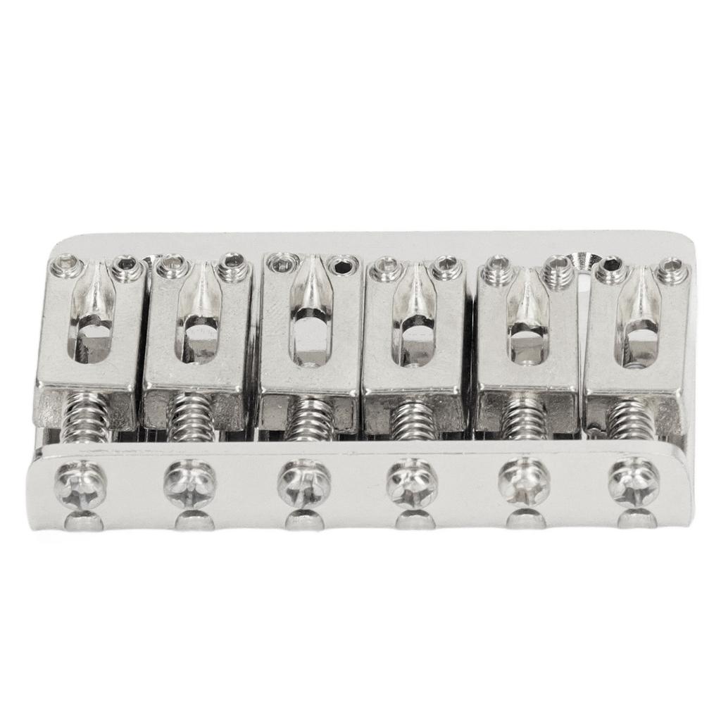 6 String Guitar Fixed Saddle Bridge Hardtail Top Loader Iron Electric Guitar Saddle Bridge