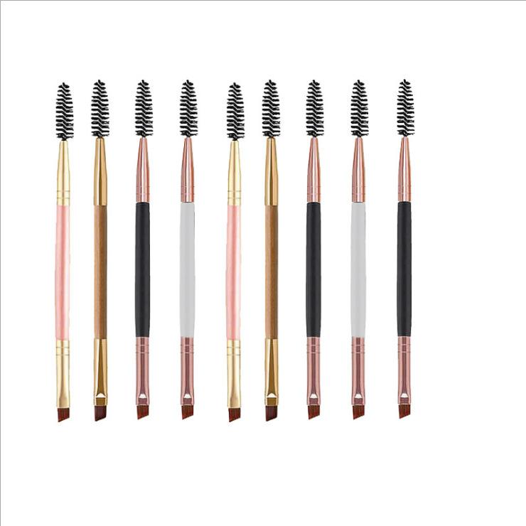Beauty Double-Ended Eye Brow Makeup Brush Private Label Eyelash Make up Brushes Beauty Tools