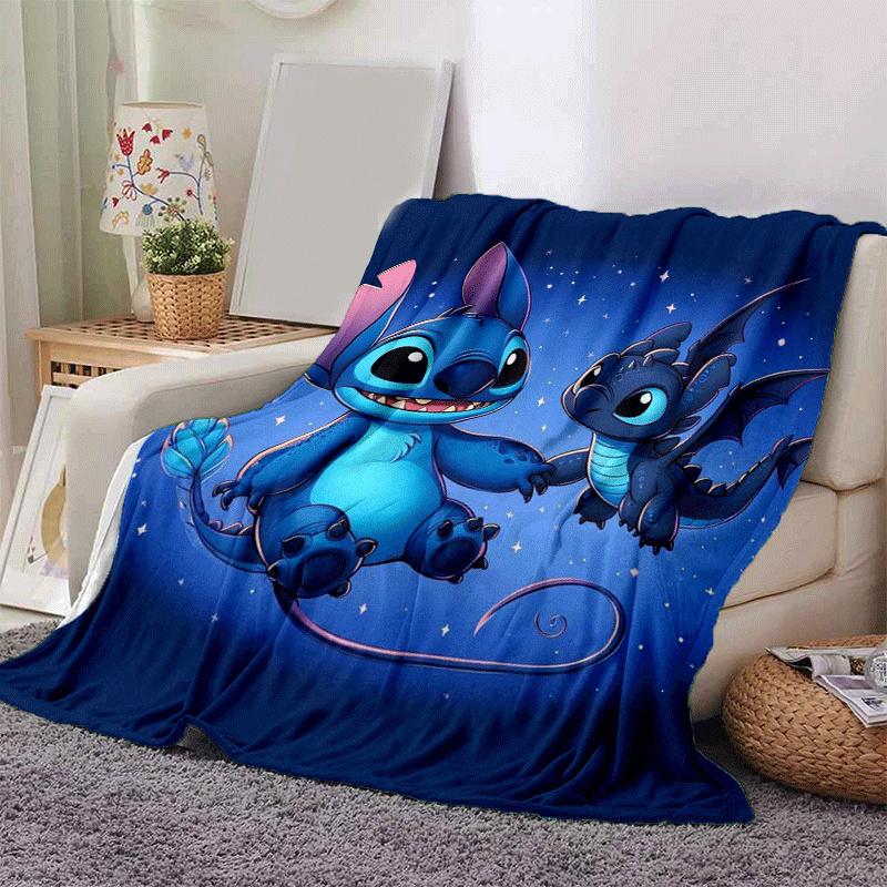 1pc Stitch Printing Blanket - Soft, All-Season Throw for Living Room, Bedroom,Travel