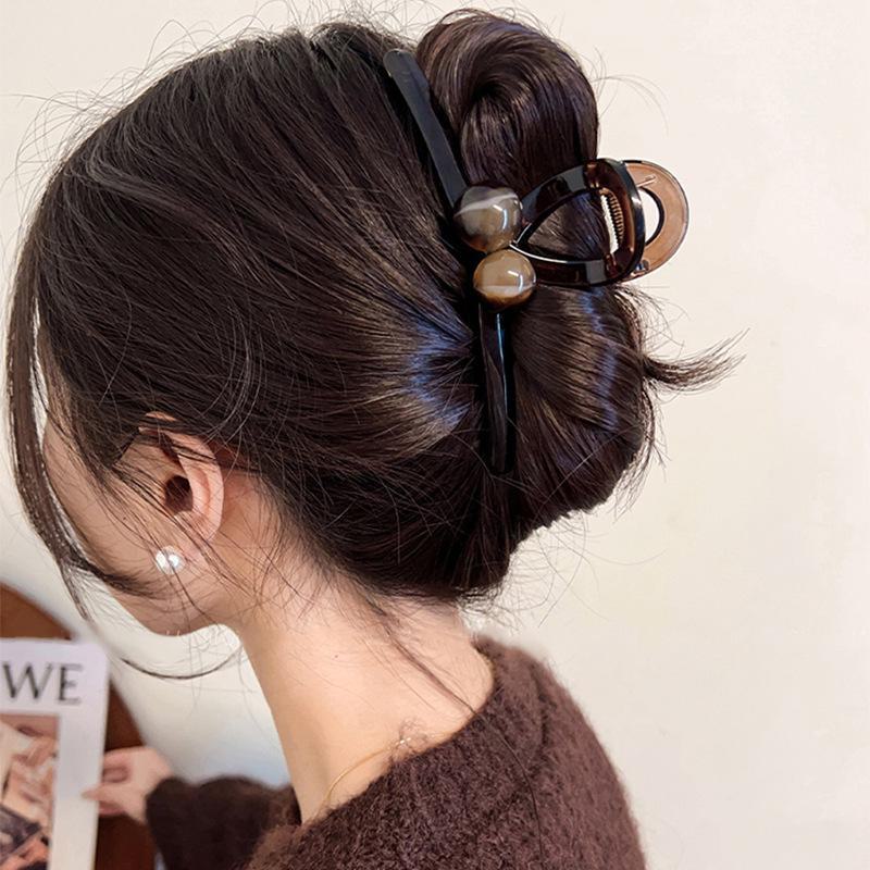 Большая круглая акриловая заколка-шпилька для волос Maillard - универсальная заколка-акула для повседневного использования