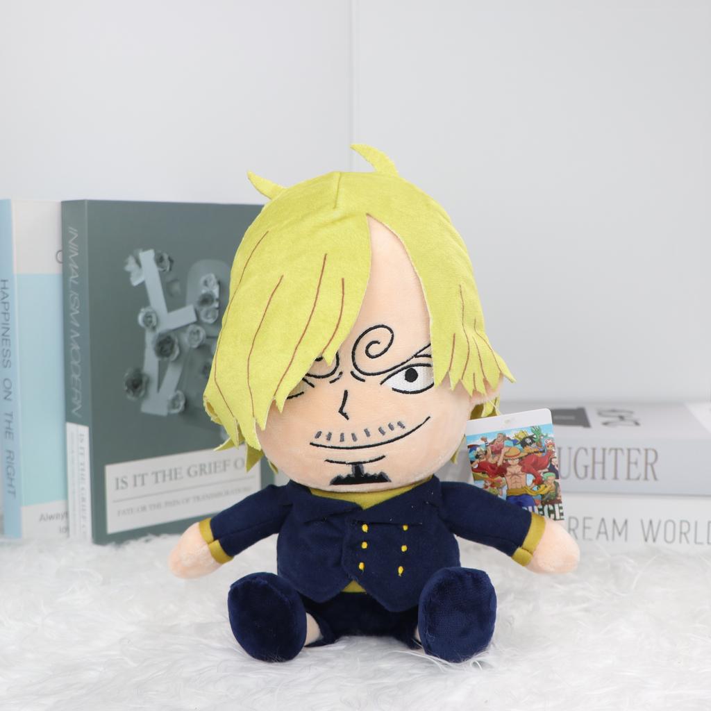 Плюшевая игрушка One Piece Луффи Ророноа Зоро Тони Тони Чоппер Мягкая кукла Украшение для рюкзака Игрушки Подвеска Детям Настоящий подарок из аниме