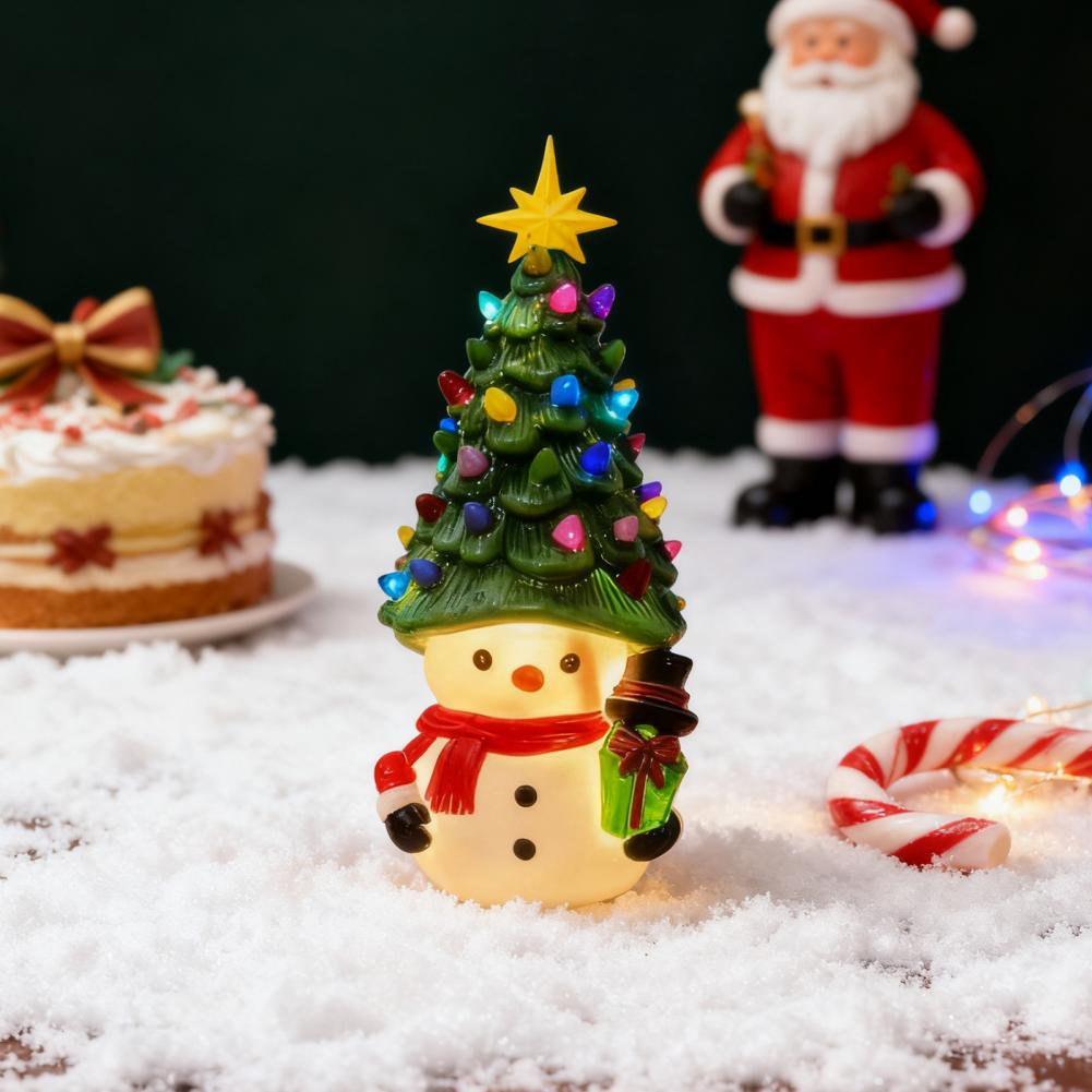 Мультяшный снеговик, украшение, светодиодная подсветка, украшение снеговика, светящееся украшение снеговика с питанием от USB для украшения верхушки рождественской елки