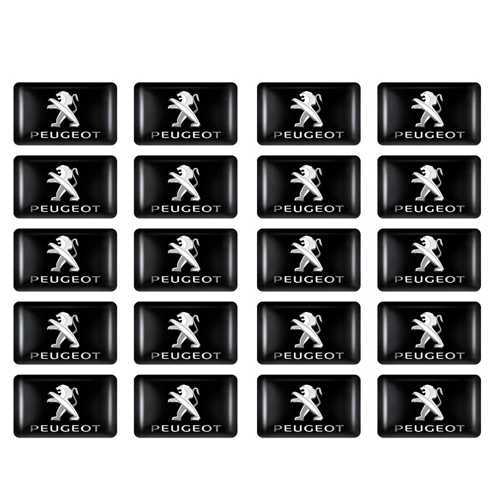 10/20pcs Car 3D Epoxy Stickers Decals Small Drop Glue For Peugeot 107 408 508 2008 3008 RCZ 5008 206 207 208 301 307 308 406 407