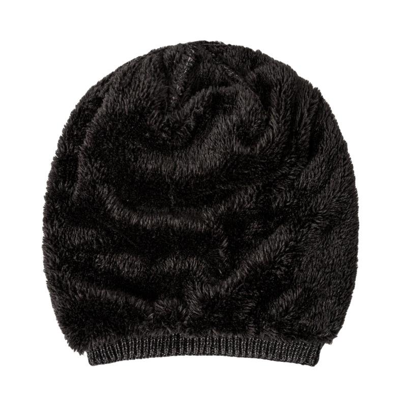 Unisex Mixed Color Design Knitted Hat Fashion Outdoor Keep Warm Winter Hat Casual Add Fur Lined Beanie Cap