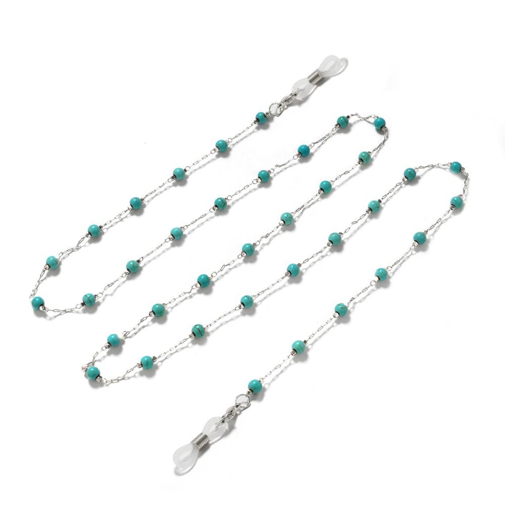Anti-Lost Eyeglass Holder Necklace Turquoise Eyeglass Lanyard Sunglasses Chains Reading Glasses