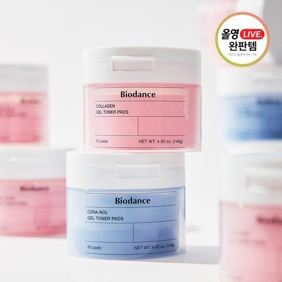Biodance Гелевые тонер-диски 60 листов, 2 типа на выбор (Коллаген/Церанол)