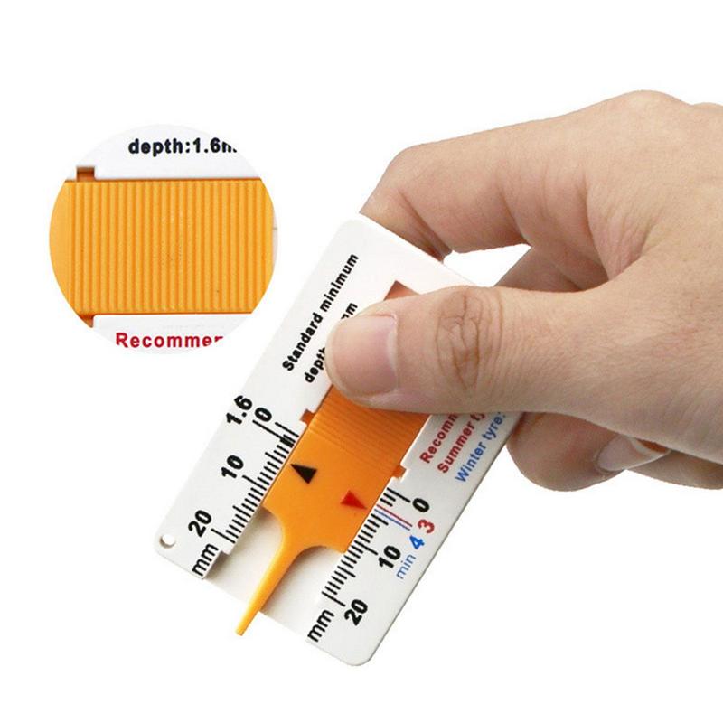 Car Tire Tread Depth Gauge Tire Caliper Measuring Tool 0 to 20mm Depth Gauge Caliper Automotive Tire Thickness Measuring Tool