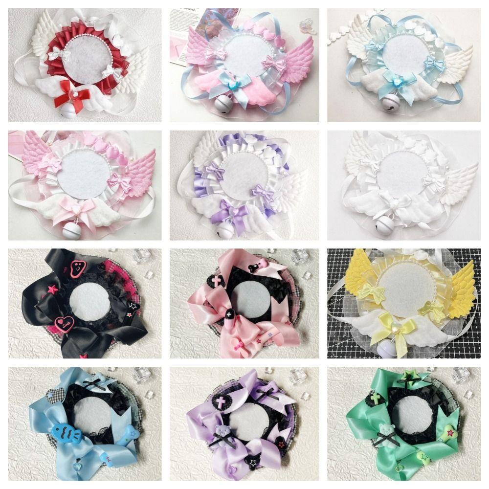 Lovely Lace Magnetic Anime Badge Holder Heart Bear Pins Display Base Bell Bow Ornate Ribbon Badge Flower Ita Bag Accessories