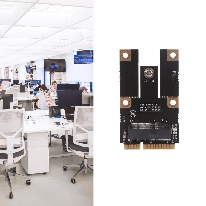 M.2 NGFF To Mini PCIE Adapter Card Converter for Wireless WiFi Bluetooth-compatible Networks Card For AX200 9260 8265