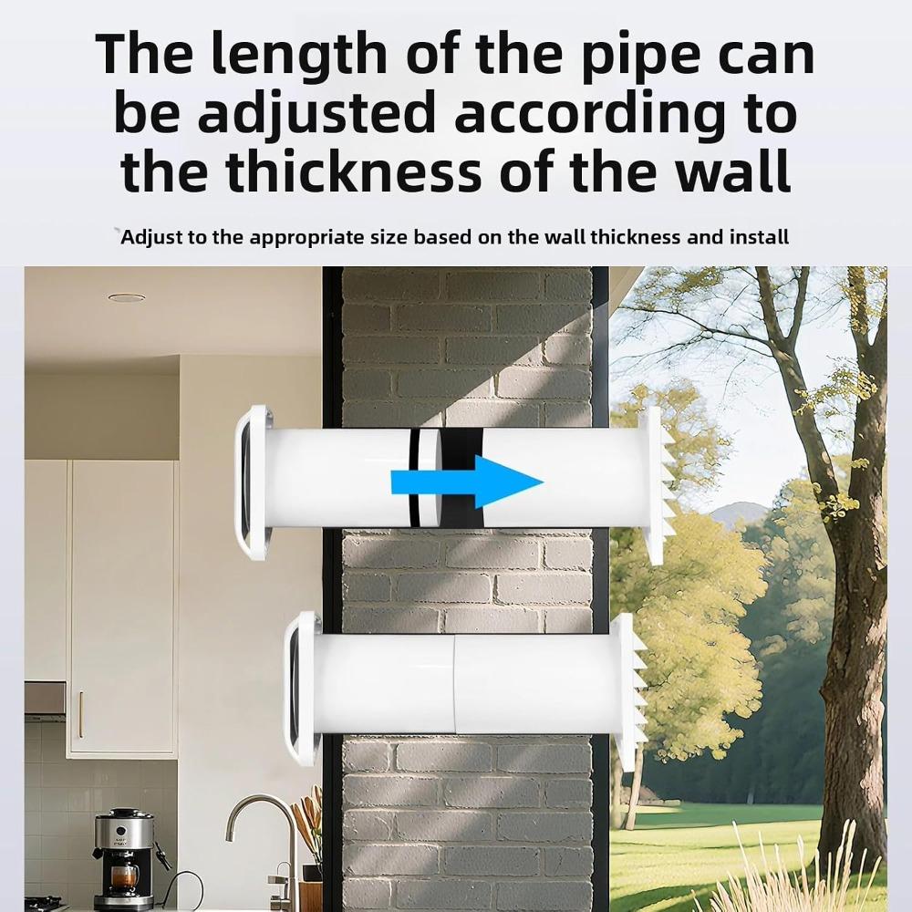Telescopic Duct Through Wall Ventilation Kit Louvered Cover Wall Ventilation Kit  For Portable AC