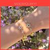 Flower Star Jewelry Bracelet With Purple Gemstone For Women Summer