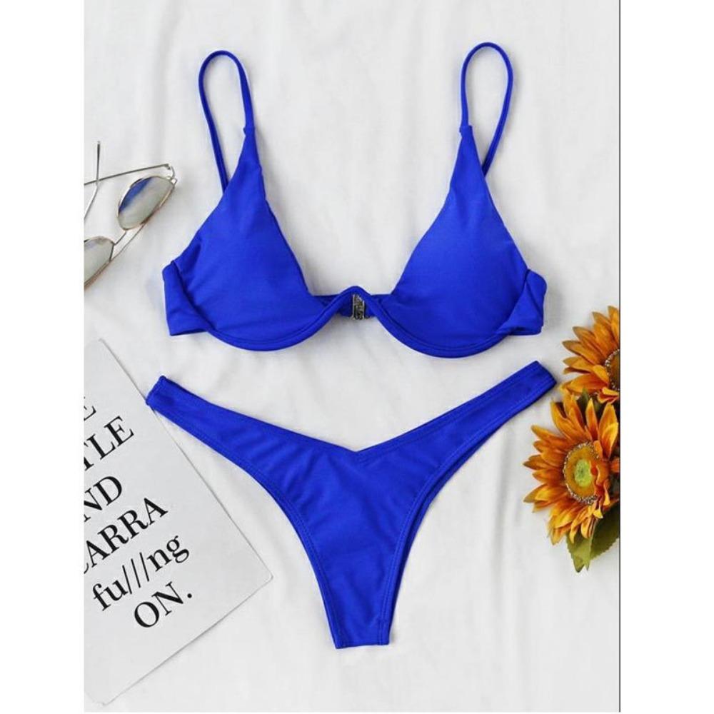 Европейский и американский сексуальный бикини раздельный сборный стальной поднос однотонный купальник