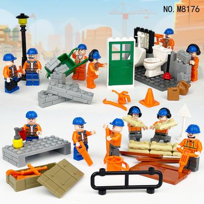 MOC Серия Город Строитель Профессиональные Минифигурки Конструктор Игрушки