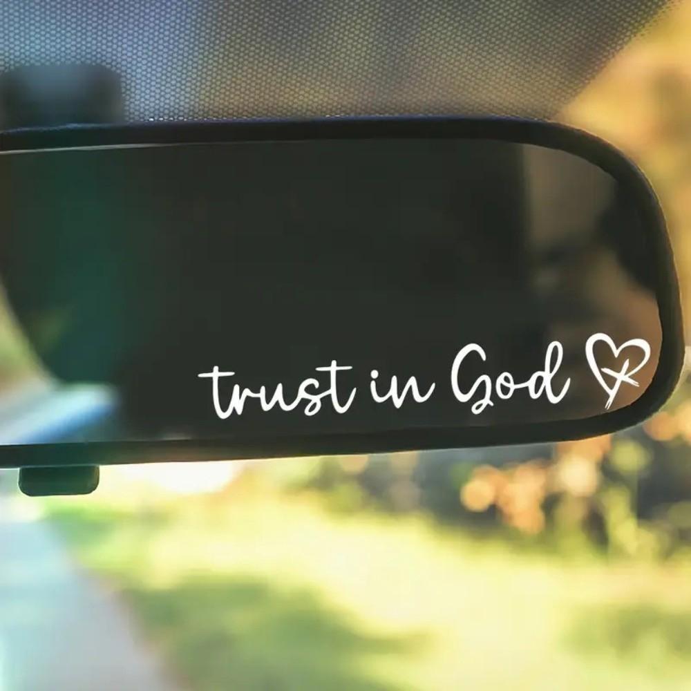 3pcs Faith-Based Car Decals Bible Verse Rear View Mirror Decals for Car Interior Decor