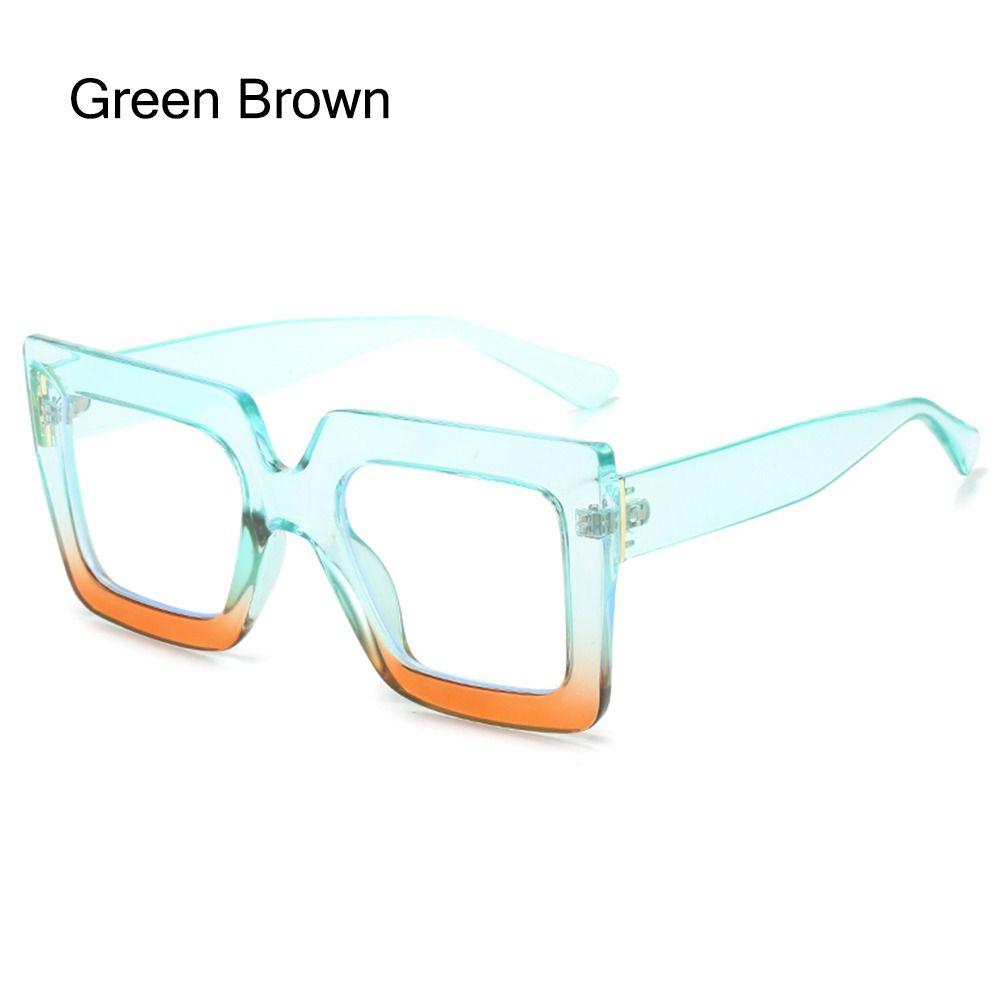 Oversized Anti-Blue Light Glasses Square Female Eyeglasses Vintage Computer Eyewear  for Women