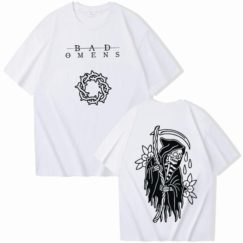 Футболка Bad Omens Футболка Bad Omens Рок-музыка Футболка Harajuku Мерч Bad Omens Подарок для Bad Omens Футболки с круглым вырезом и коротким рукавом Топы