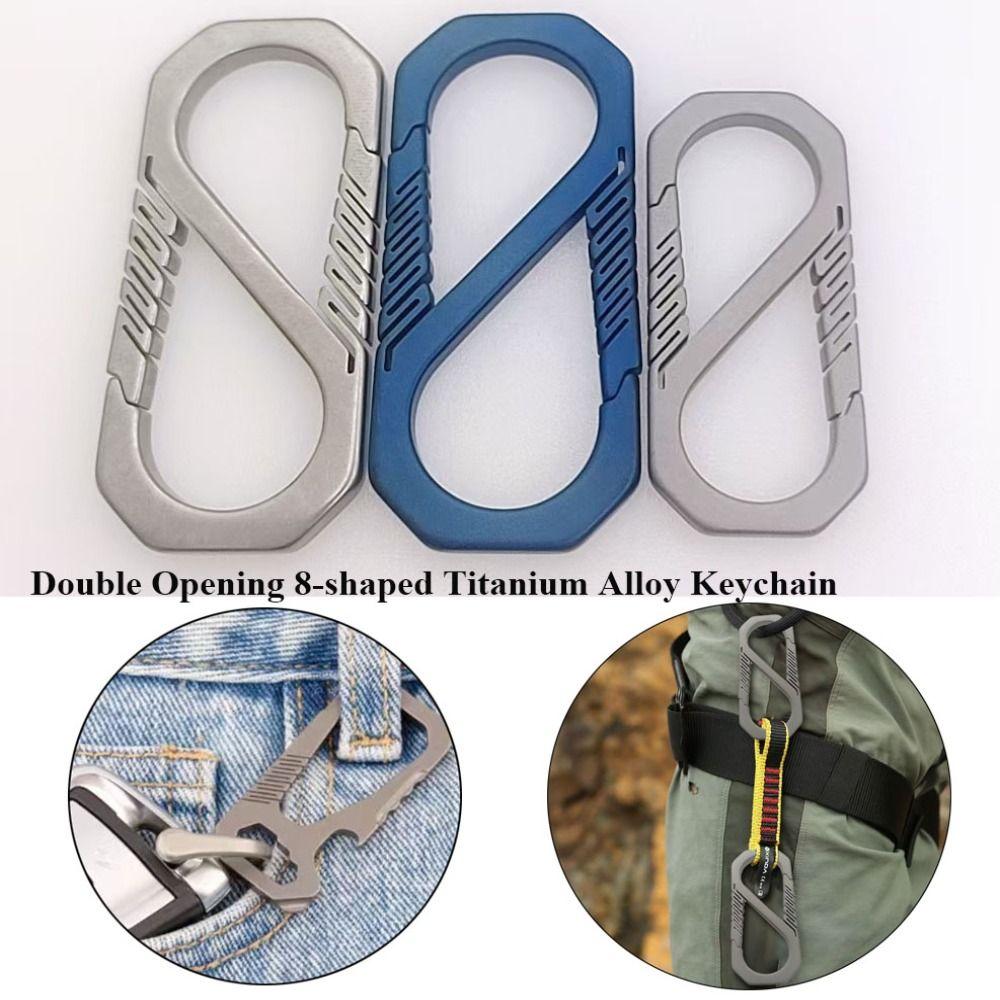Super Lightweight Titanium Key Rings Portable Keychains Buckle Pendant  Outdoor Tool