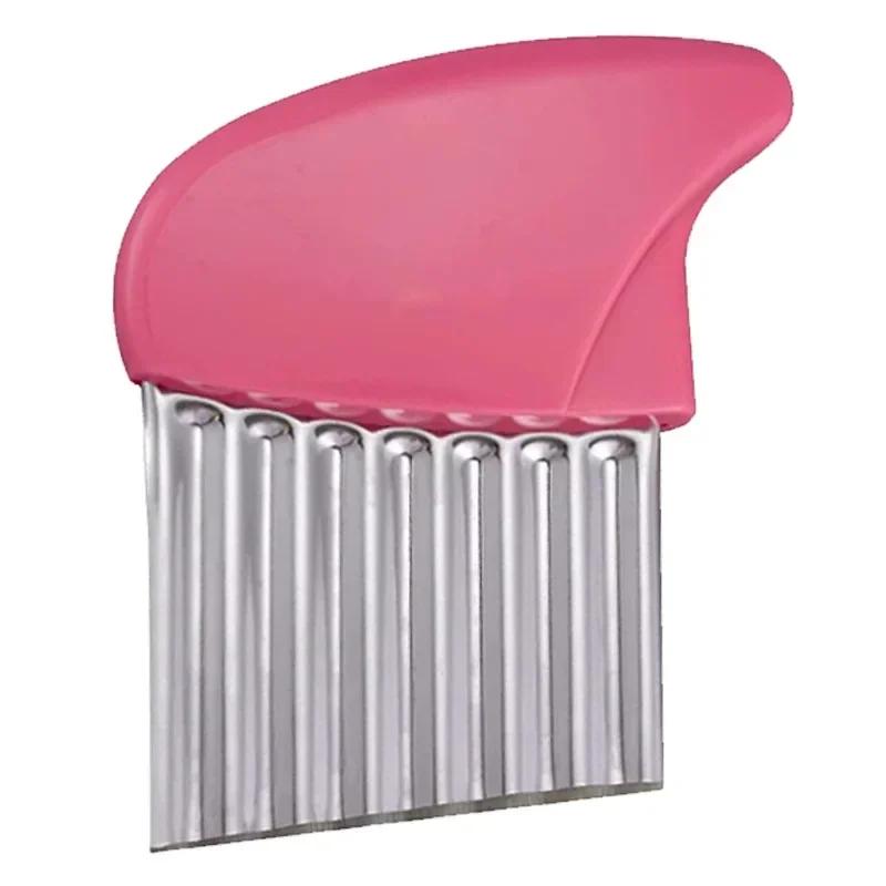 Нож для нарезки картофеля фри из нержавеющей стали, нож для нарезки картофеля, овощей, фруктов, волнистый нож, измельчитель, инструмент для нарезки картофеля фри