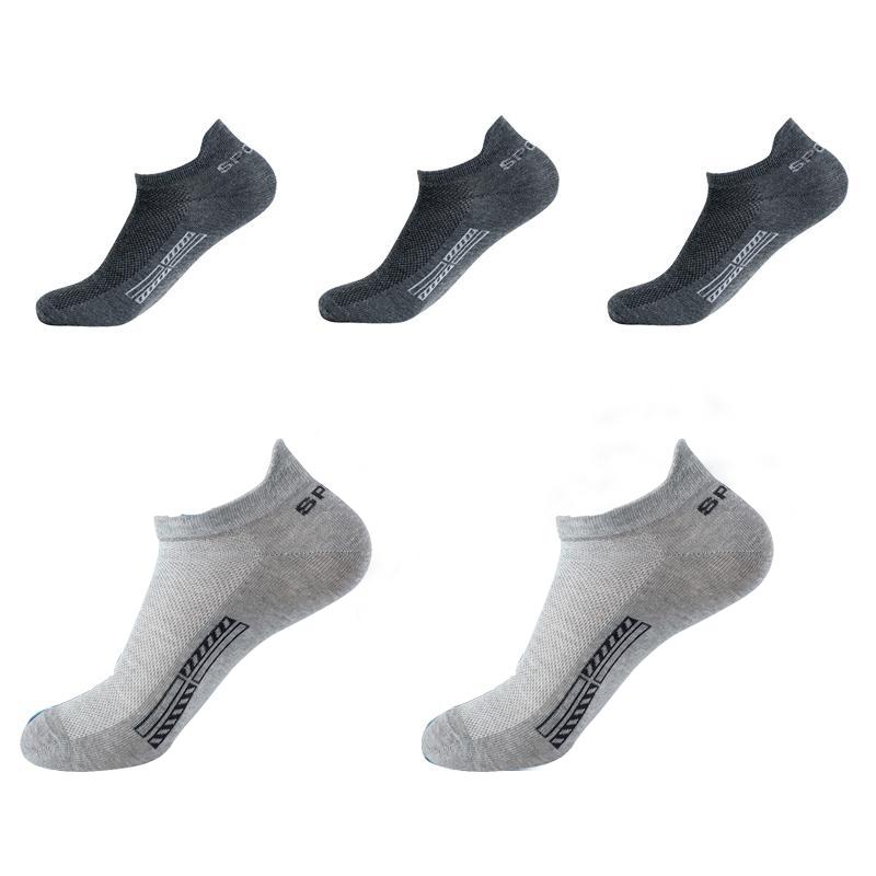 5 Pairs Men's Cotton Mesh Socks Low Top Invisible Ankle Socks Comfortable Breathable Sports Leisure Socks Home Travel Outdoor