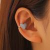 Серьга-клипса Изящный дизайн в форме сердца, инкрустированный кубическим цирконием, Непрокалываемая клипса С-образной формы Регулируемая Легкая серьга