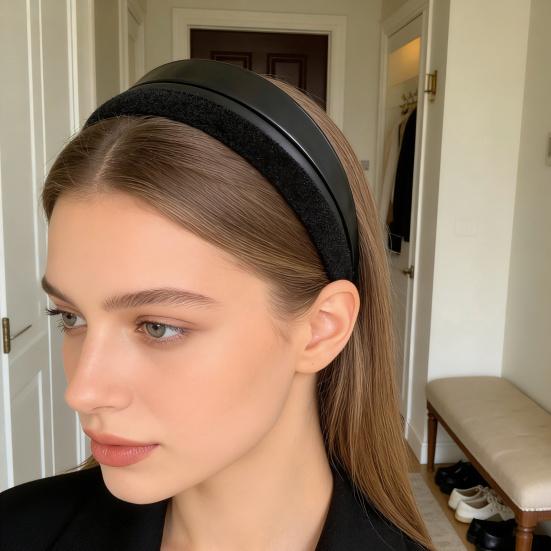 Женская повязка на голову Bump-it Up Широкий обруч для волос Добавляет объем Естественный подъем Повязка для волос Вечеринка Легкий Мягкий Аксессуар для волос