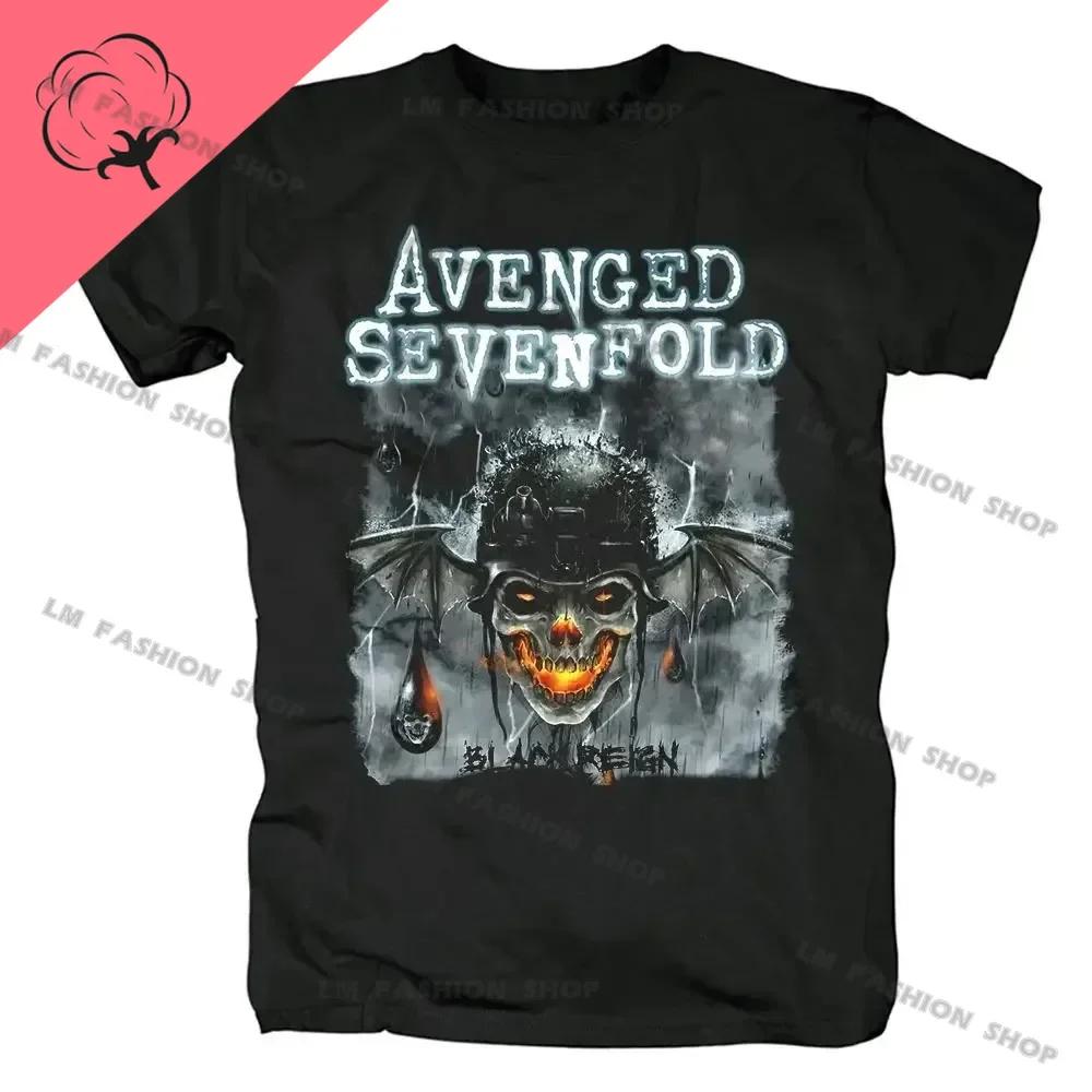 Avenged Sevenfold Метал Рок Графический Принт Короткий Рукав 100% Хлопок Футболки Хип Хоп Мода Рубашки Большой Размер Футболка для Мужчин Топы