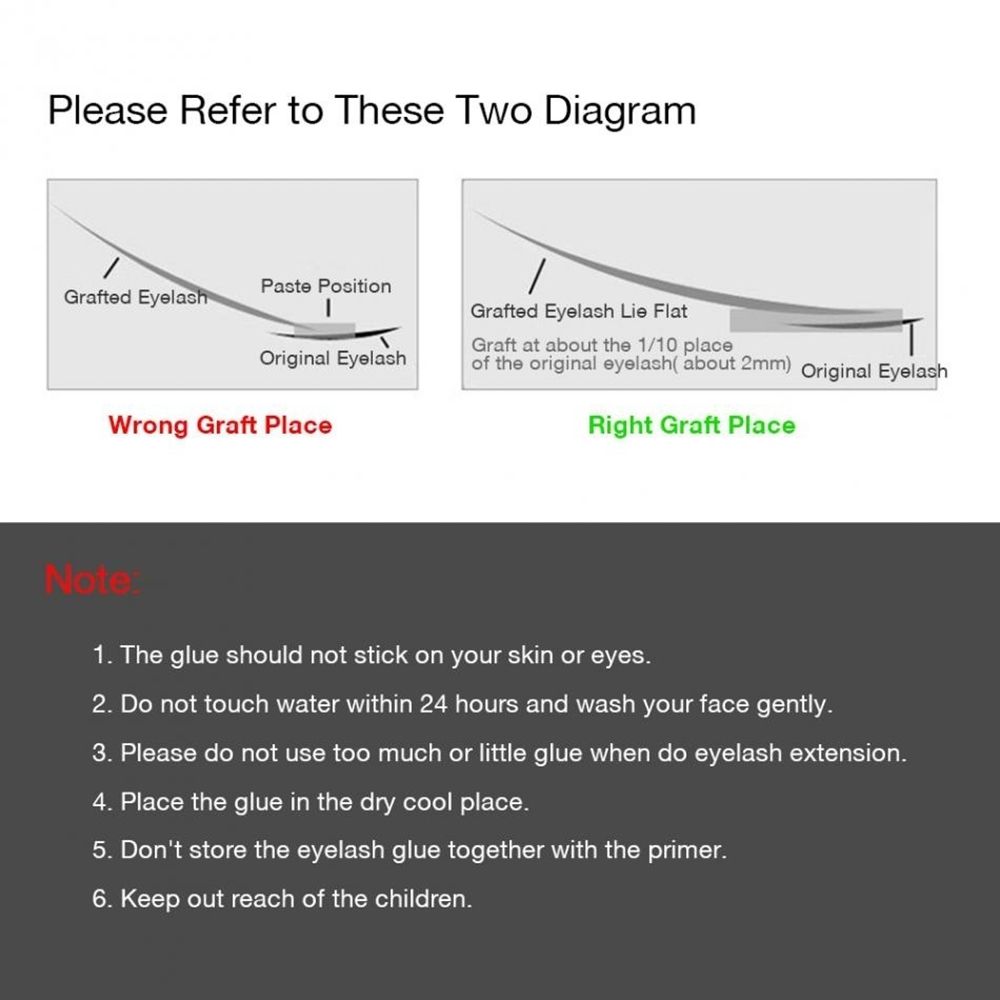 Black Individua Eyelash Extension Glue Fast Drying Strong Adhesion False Eyelashes Glue