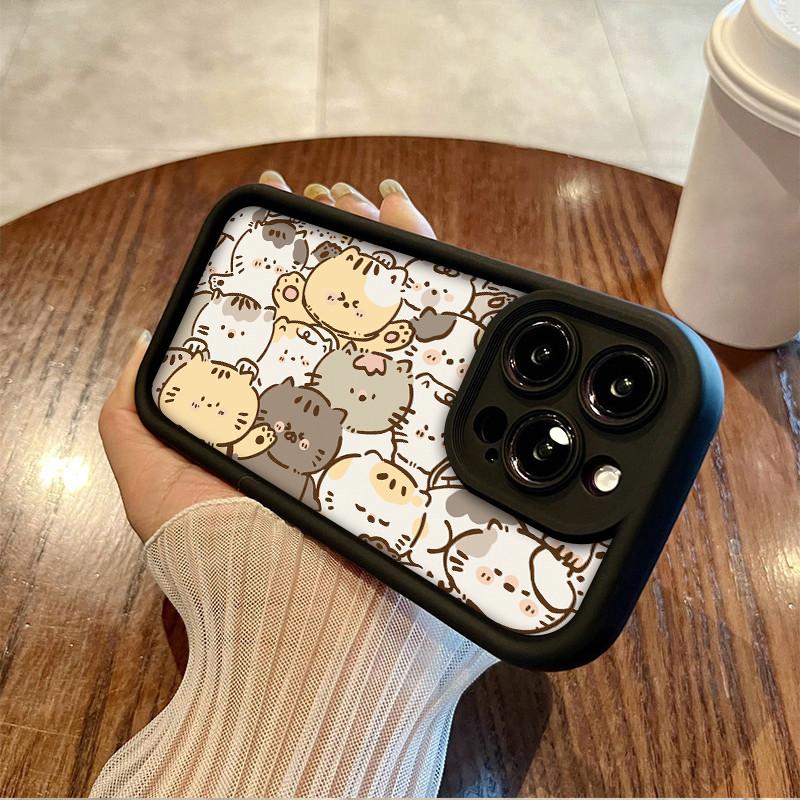 Cute Cartoon Cats Printed Fashion Case Flexible Soft Silicone TPU Shell Full Back Cover for Xiaomi Redmi Poco